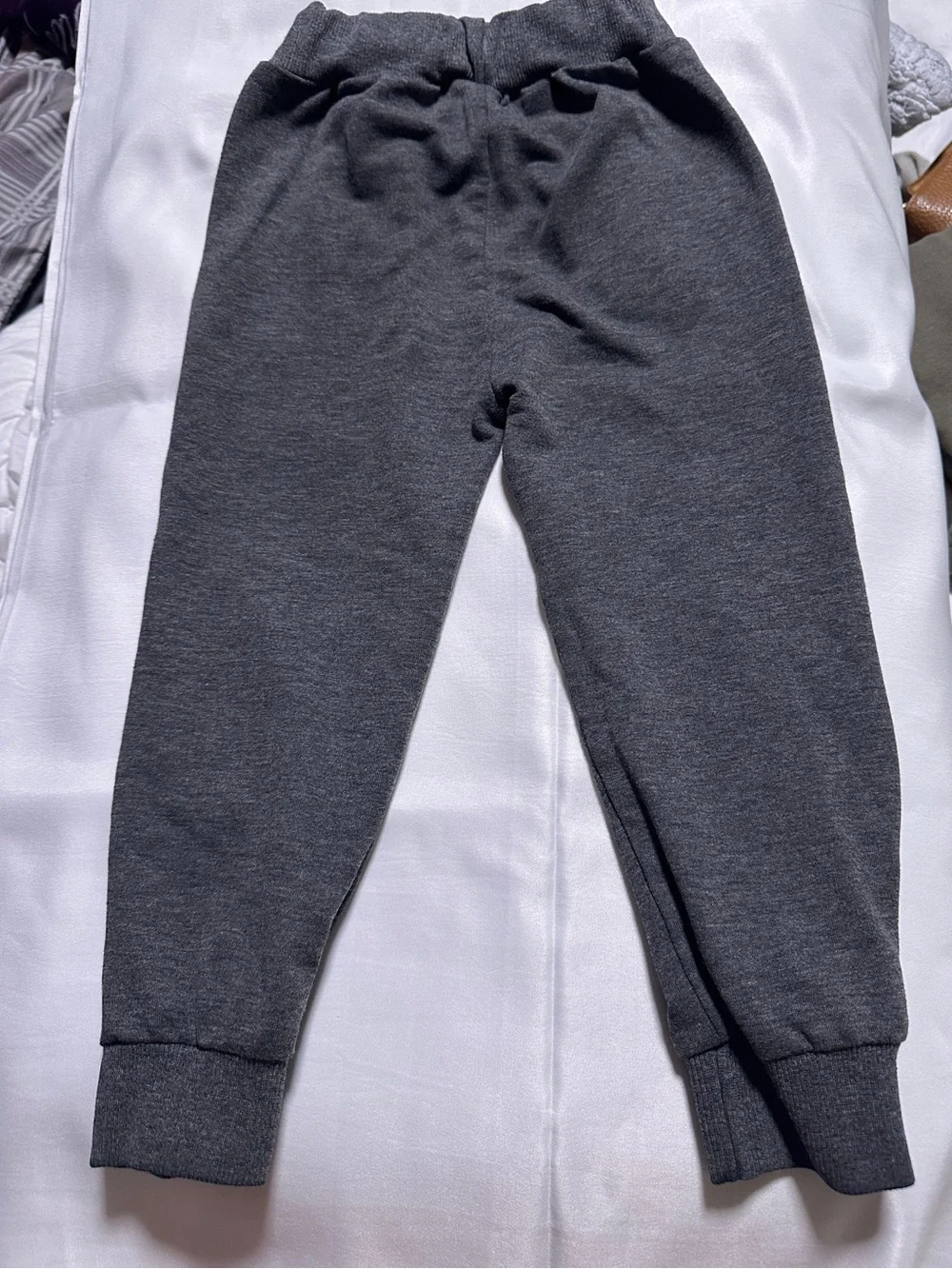 Toddler Boys Gray Jogger Sweatpants Blue Knee Patches Size 3T